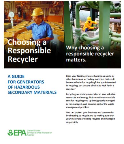 EPA Brochure on Choosing a Responsible Recycler